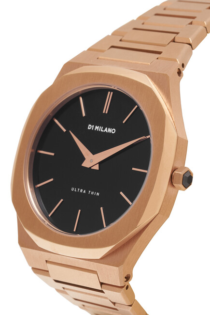 Rose-Gold Stainless Steel Ultra Thin Watch